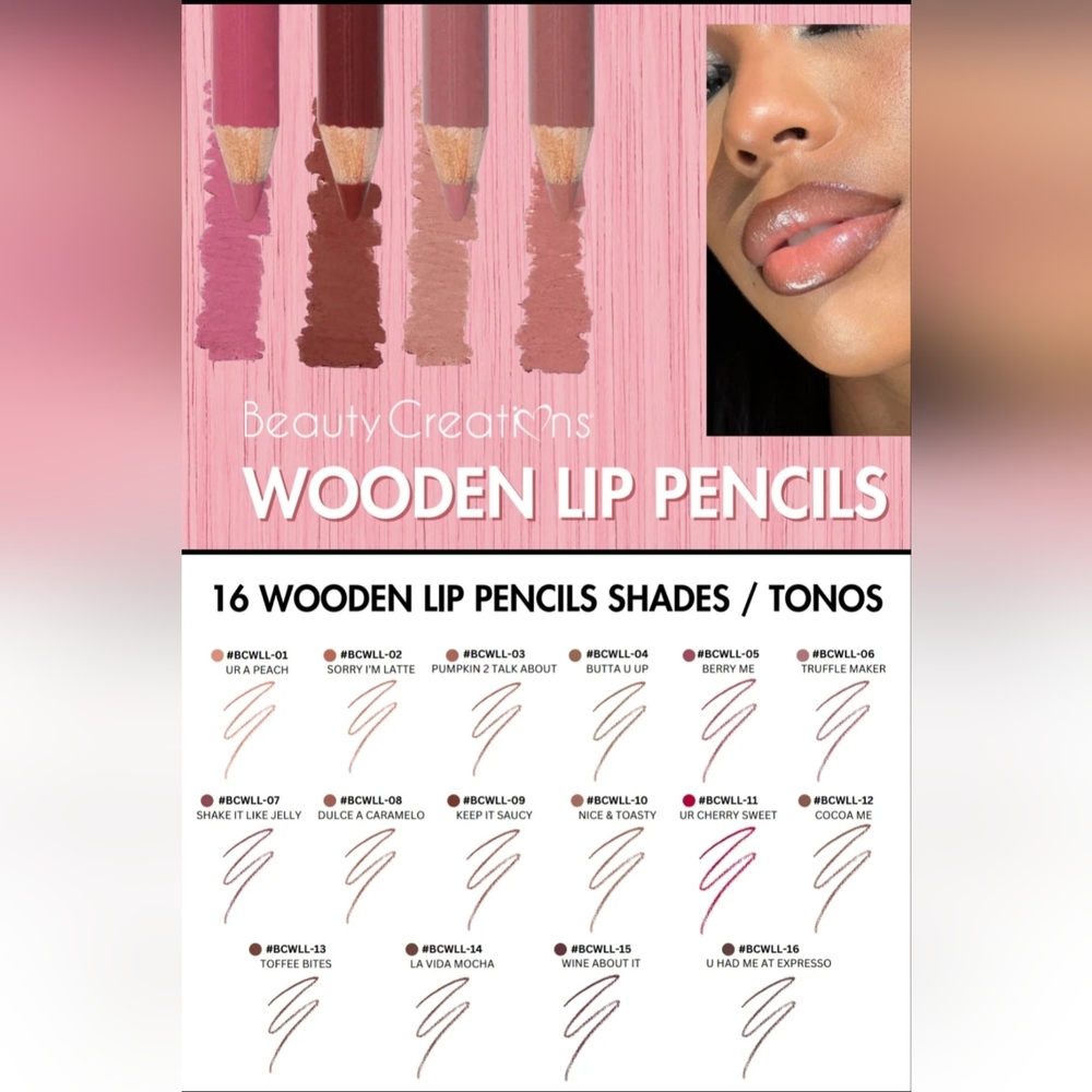 Beauty Creations Lip Liner Set - Pink, Red, Brown Shades
